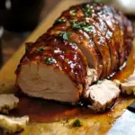 Sweet & Savory Guinness & Honey Glazed Pork Loin Delight 8 Guinness & honey glazed pork loin
