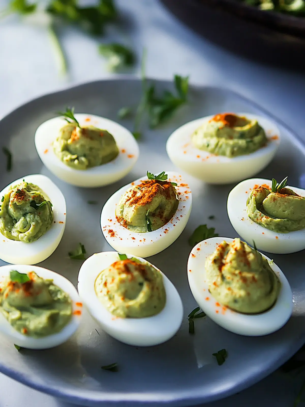 Delicious Avocado Deviled Eggs for a Creamy Twist 2 Avocado Deviled Eggs