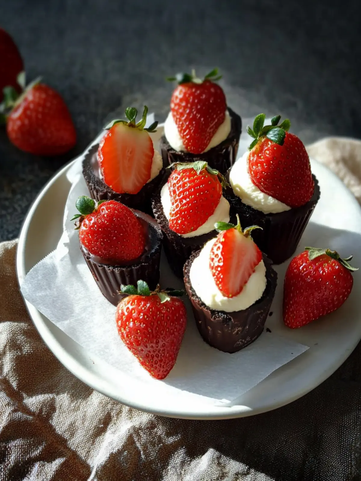 Delicious Chocolate Covered Cheesecake Strawberries Recipe 3 Chocolate Covered Cheesecake Strawberries