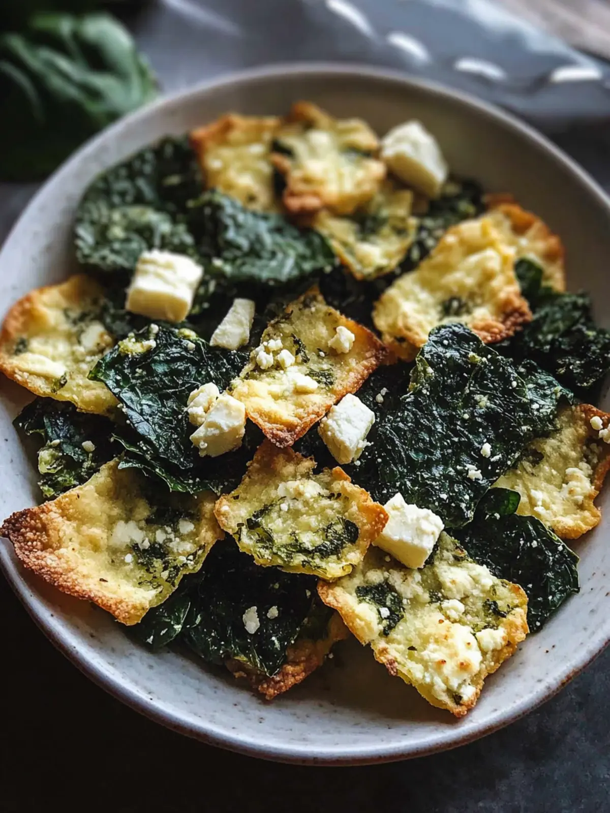 Crunchy Mediterranean Spinach and Feta Cheese Crisps Delight 3 Mediterranean Spinach and Feta Cheese Crisps