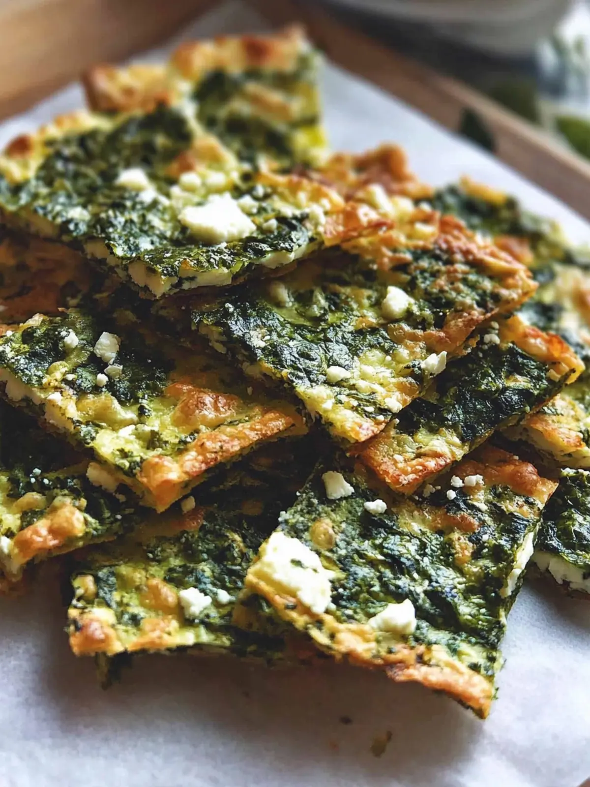 Crispy Mediterranean Spinach and Feta Cheese Crisps Recipe 4 Mediterranean Spinach and Feta Cheese Crisps