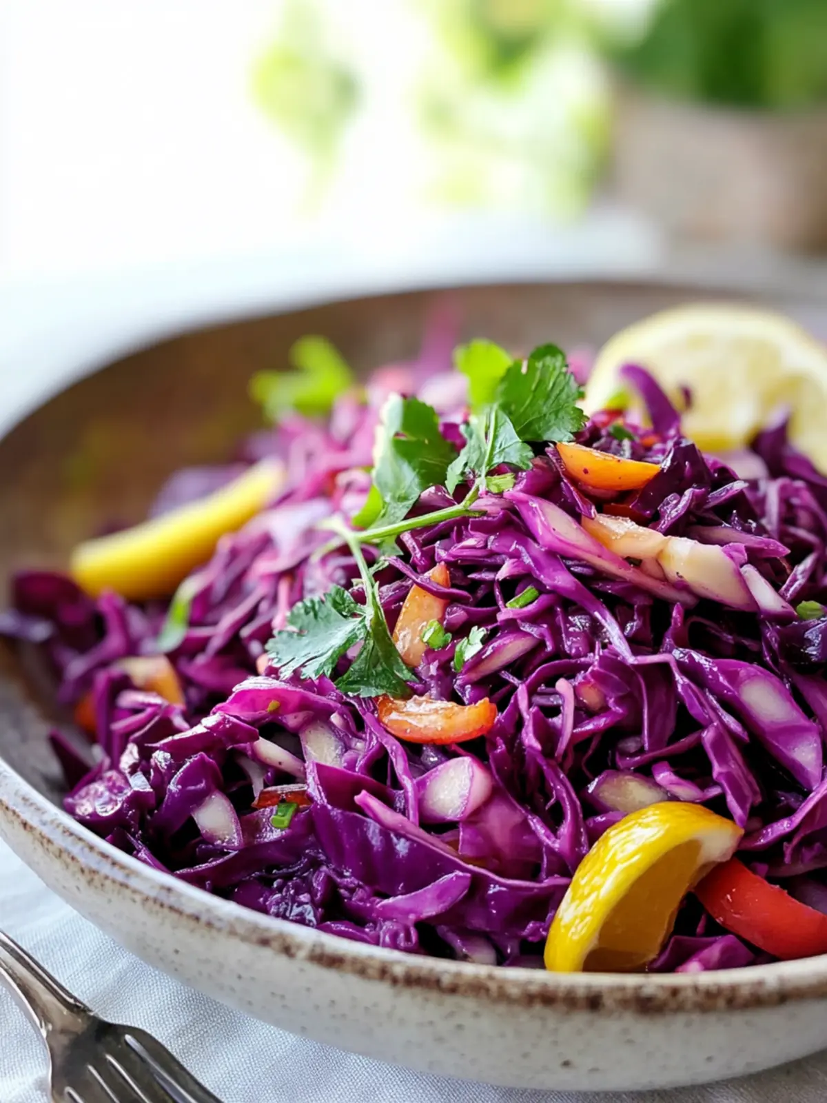 Detox Red Cabbage Slaw That’s Colorful and Crunchy 2 Detox Red Cabbage Slaw