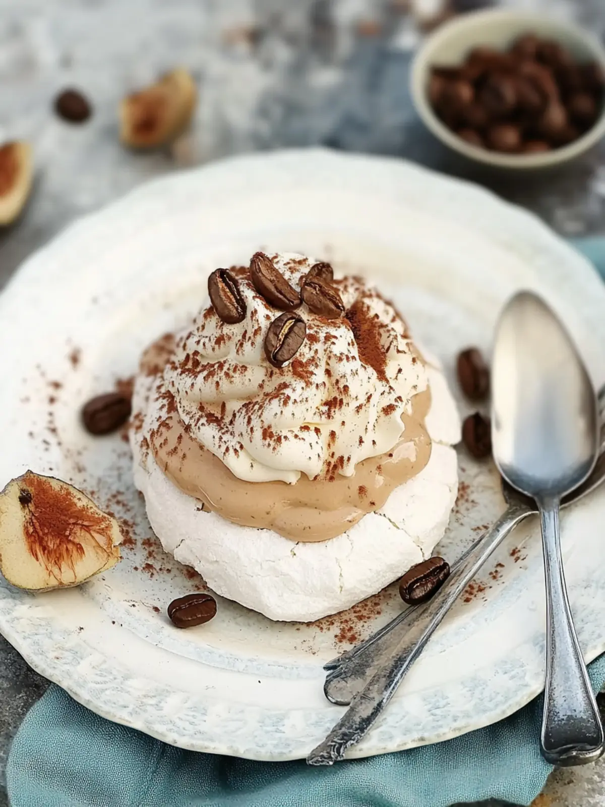 Irresistible Coffee Pavlovas with Rich Cappuccino Cream 3 Coffee Pavlovas with Cappuccino Cream