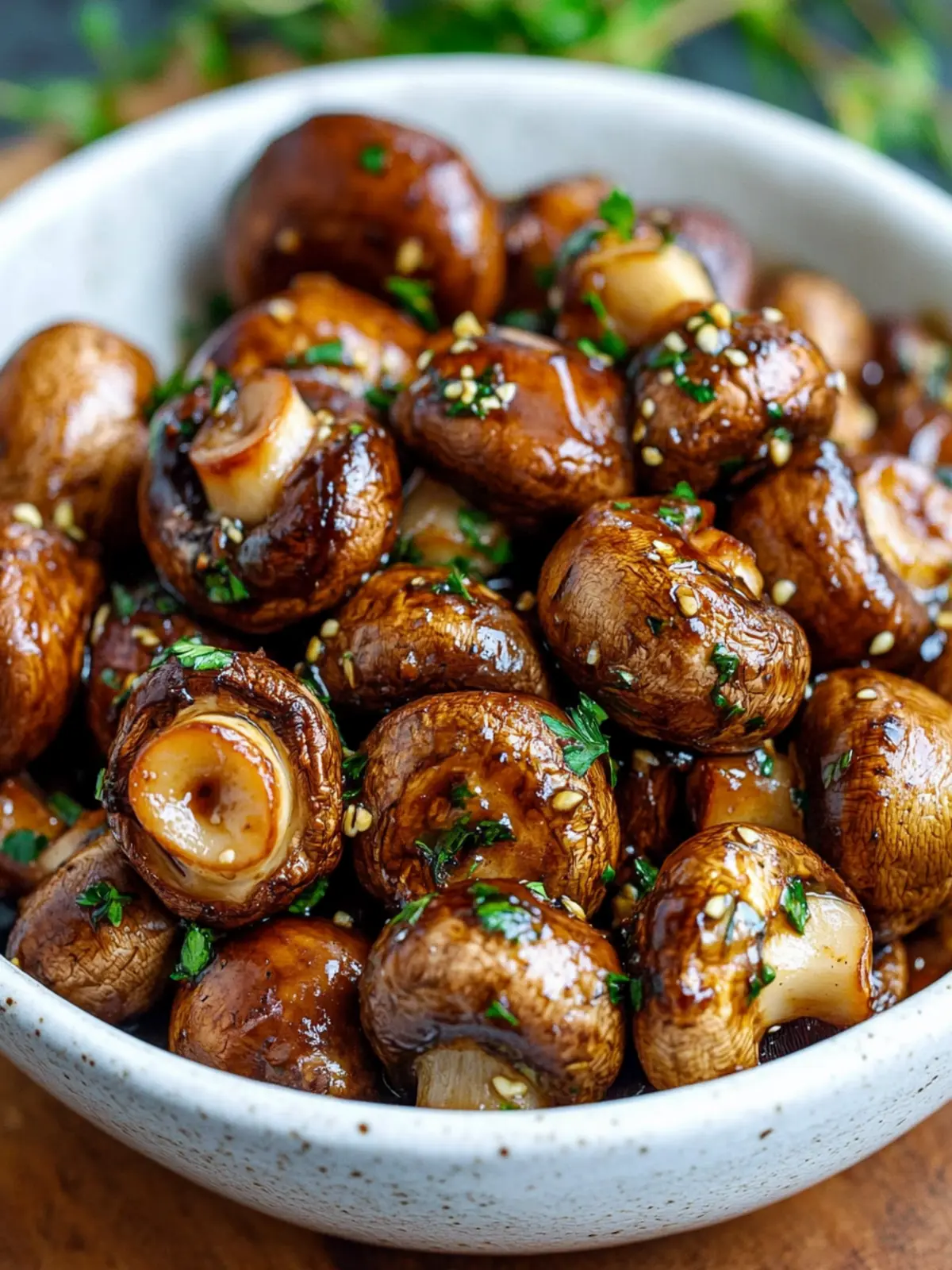 Savory Balsamic Soy Roasted Garlic Mushrooms in 25 Minutes 3 Balsamic Soy Roasted Garlic Mushrooms