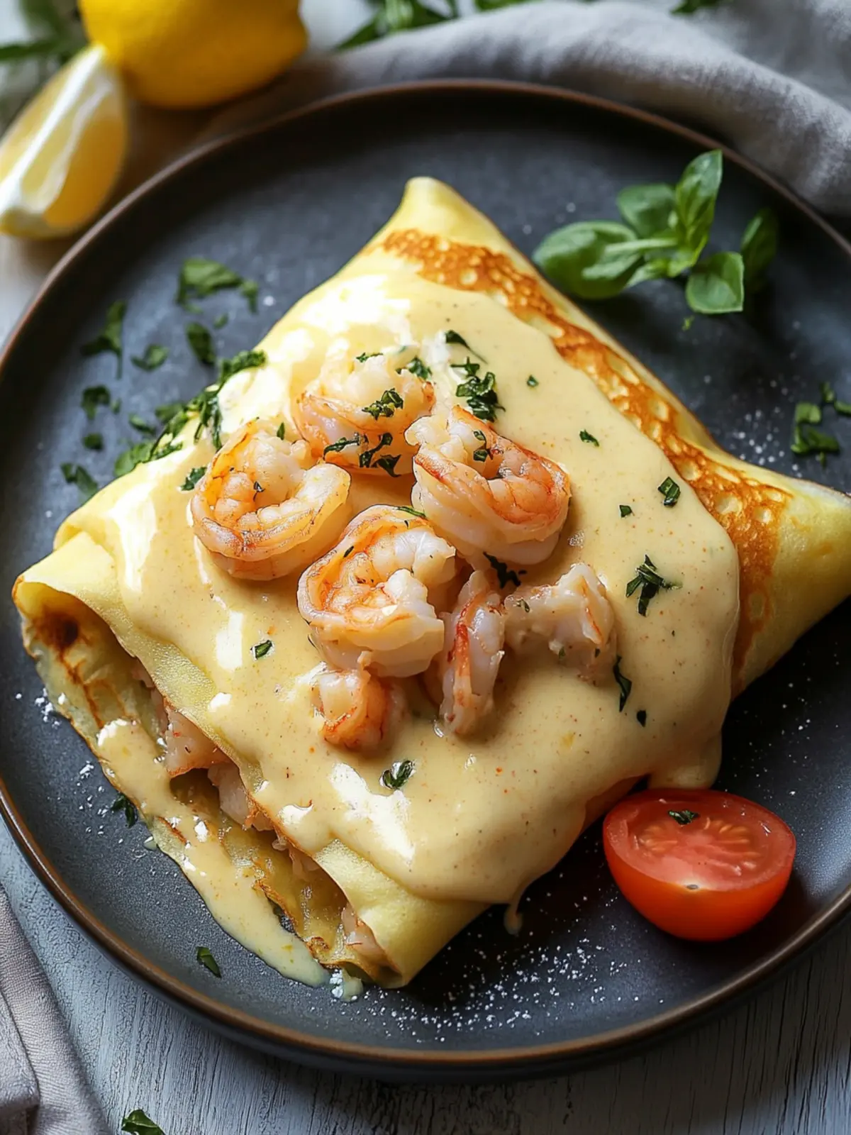Elevate Dinner with Seafood Crepes and Creamy Béchamel Sauce 5 Seafood Crepes with Béchamel Sauce