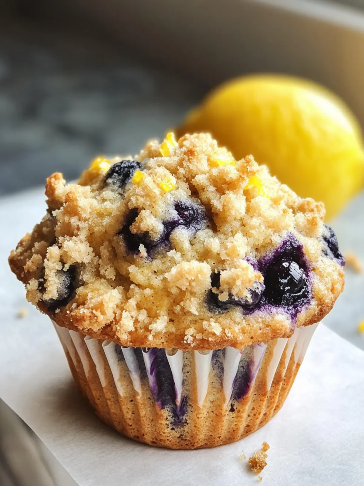 Blueberry & Lemon Crumble Muffins You’ll Crave Daily 3 Blueberry & Lemon Crumble Muffins