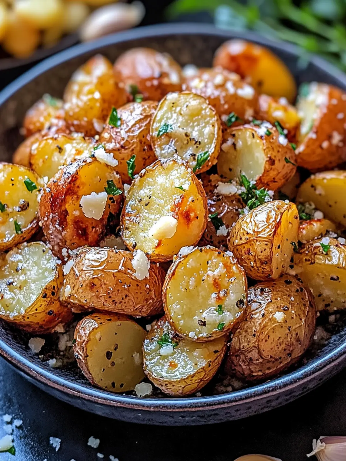 Irresistible Roasted Garlic Butter Parmesan Potatoes Recipe 3 Roasted Garlic Butter Parmesan Potatoes