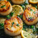 Seared Scallops in Zesty Lemon Butter: A Quick Gourmet Delight 6 Seared Scallops