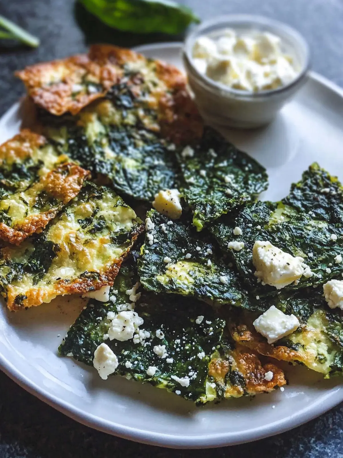 Crunchy Mediterranean Spinach and Feta Cheese Crisps Delight 2 Mediterranean Spinach and Feta Cheese Crisps
