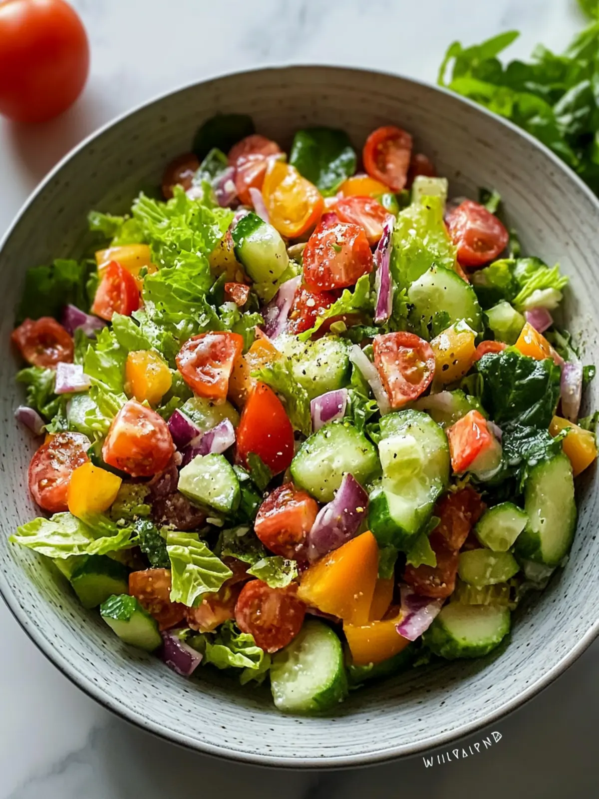 Fresh Chopped Salad with Zesty Lemon-Basil Dressing 2 Chopped Salad
