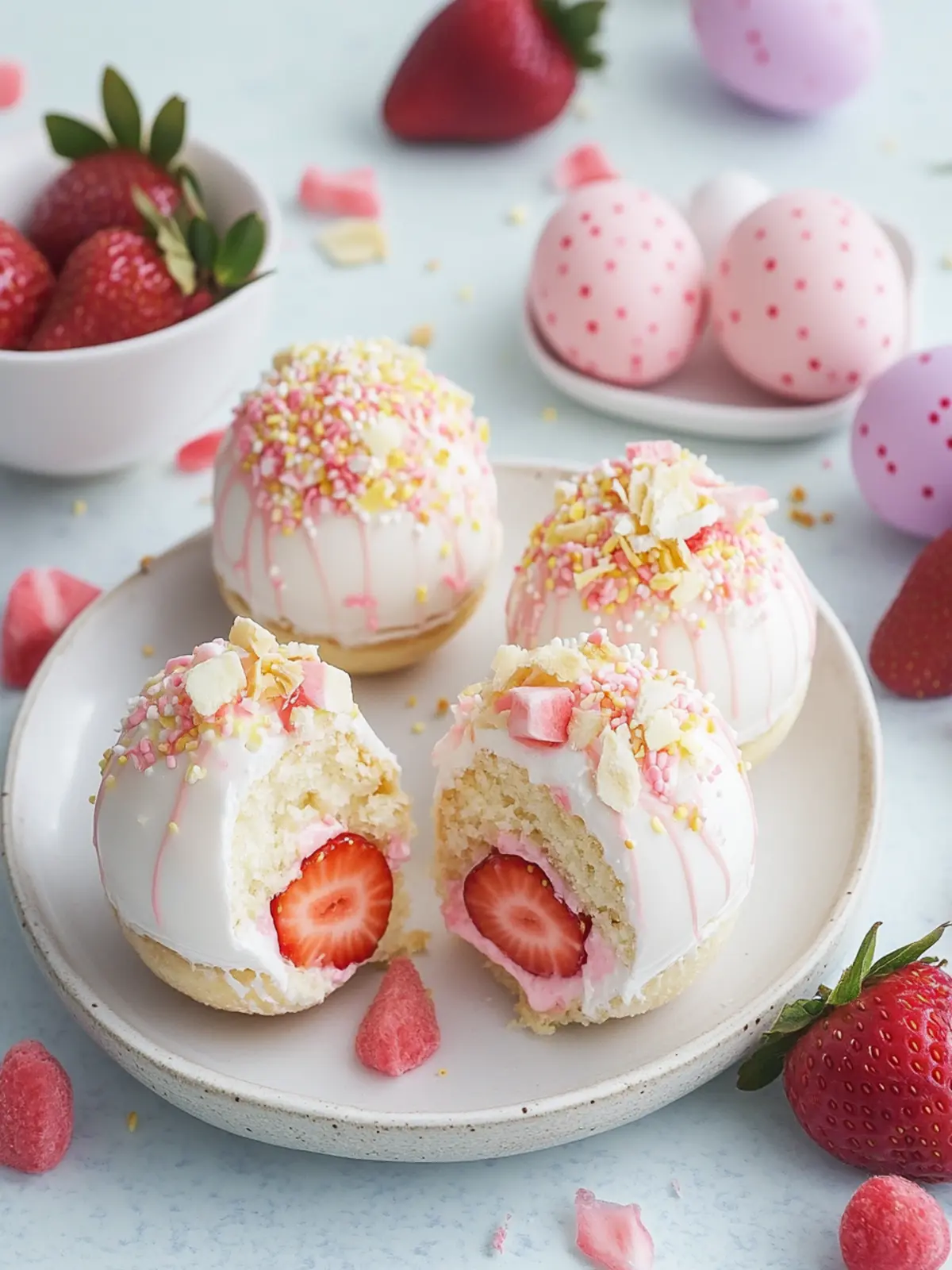 Decadent Strawberry Shortcake Easter Egg Bombs You'll Love 4 Strawberry Shortcake Easter Egg Bombs