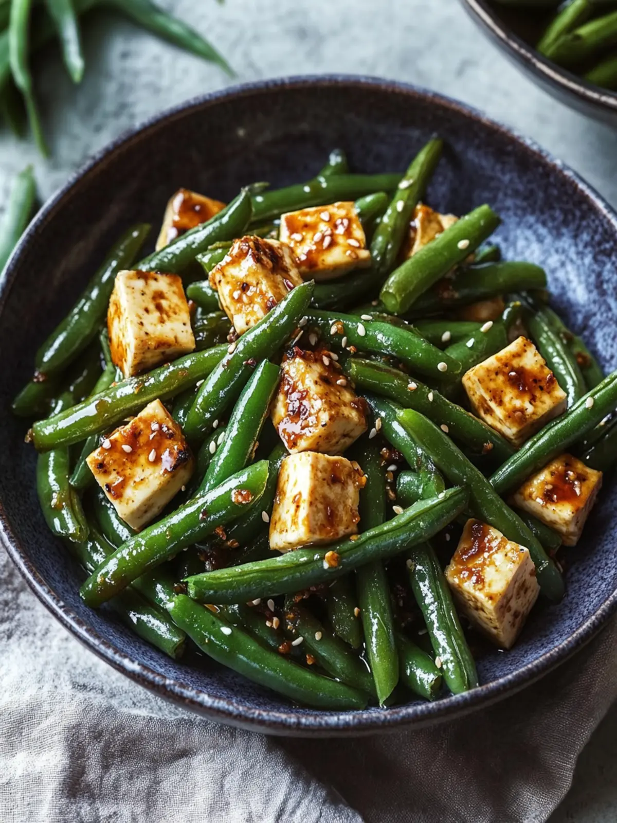 Garlicky Green Beans and Tofu: Quick, Crispy Vegan Delight 2 Garlicky Green Beans and Tofu