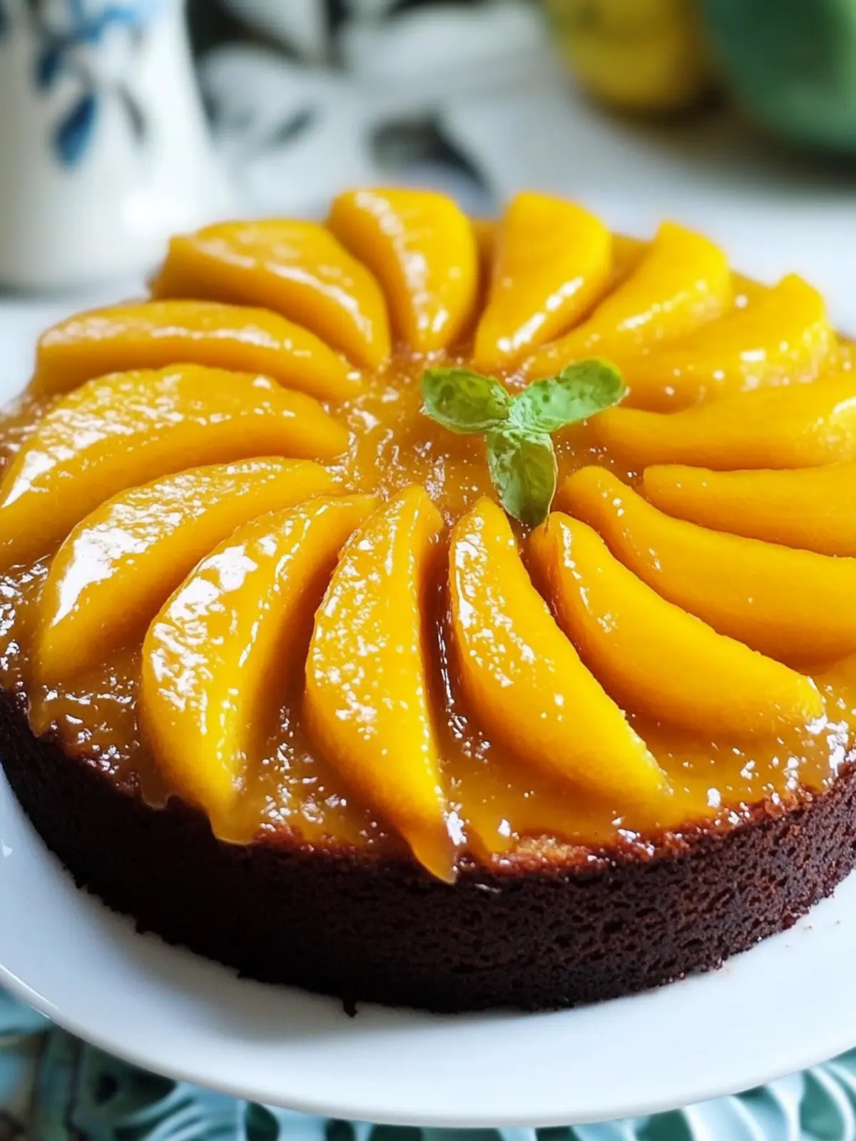 Irresistible Mango Upside Cake with Coconut Cream Delight 4 Mango Upside Cake