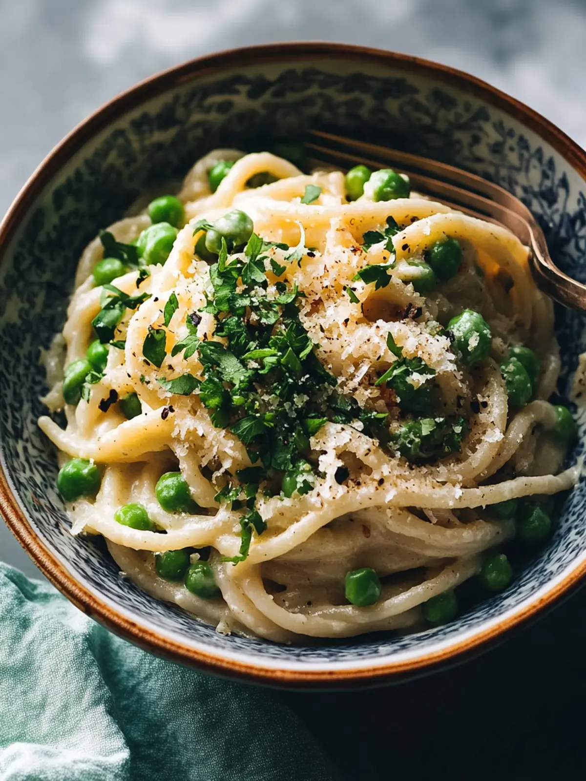 Creamy Garlic Bucatini with Peas and Asparagus Delight 5 Garlic Cream Bucatini with Peas and Asparagus