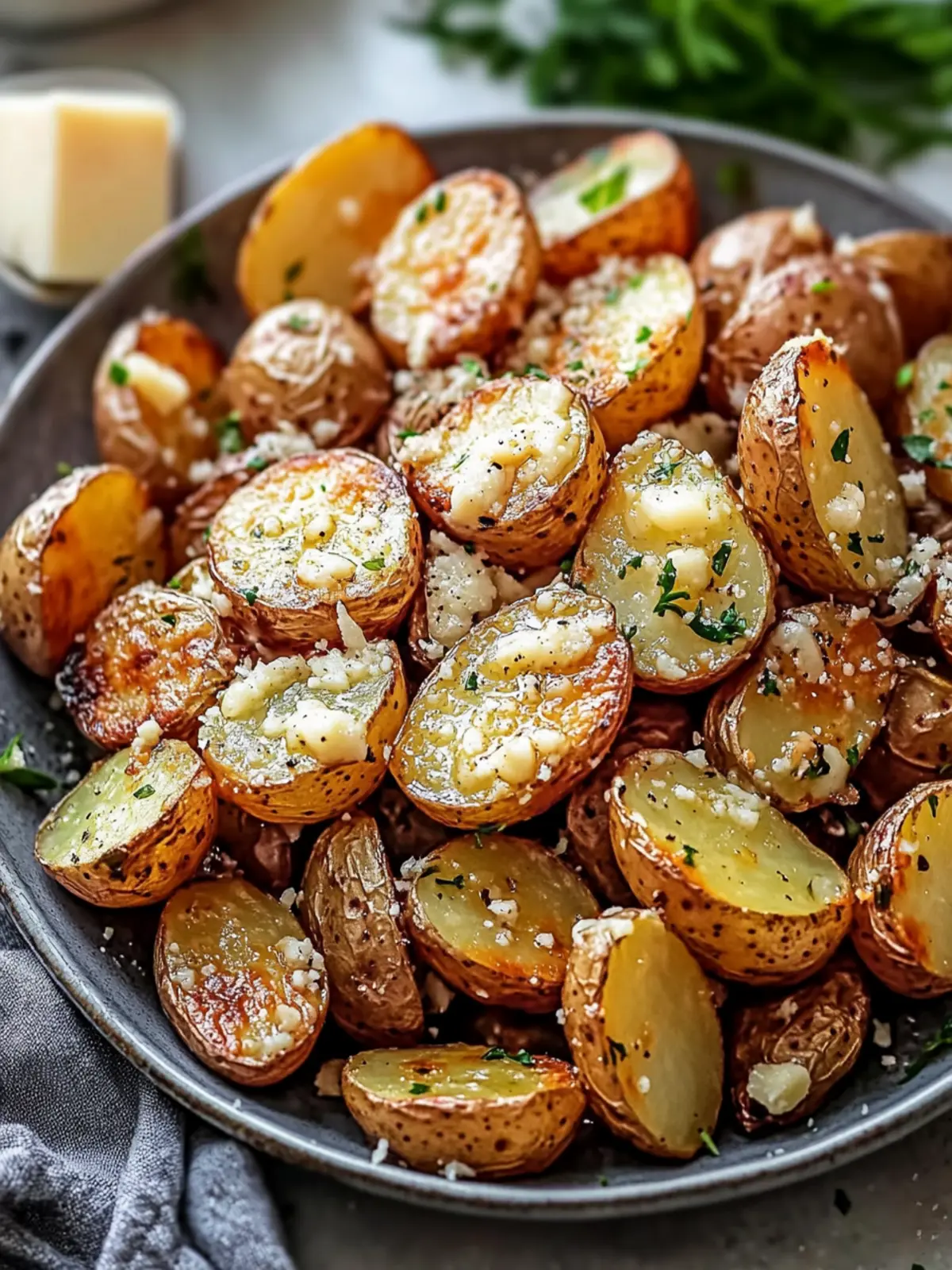 Irresistible Roasted Garlic Butter Parmesan Potatoes Recipe 2 Roasted Garlic Butter Parmesan Potatoes