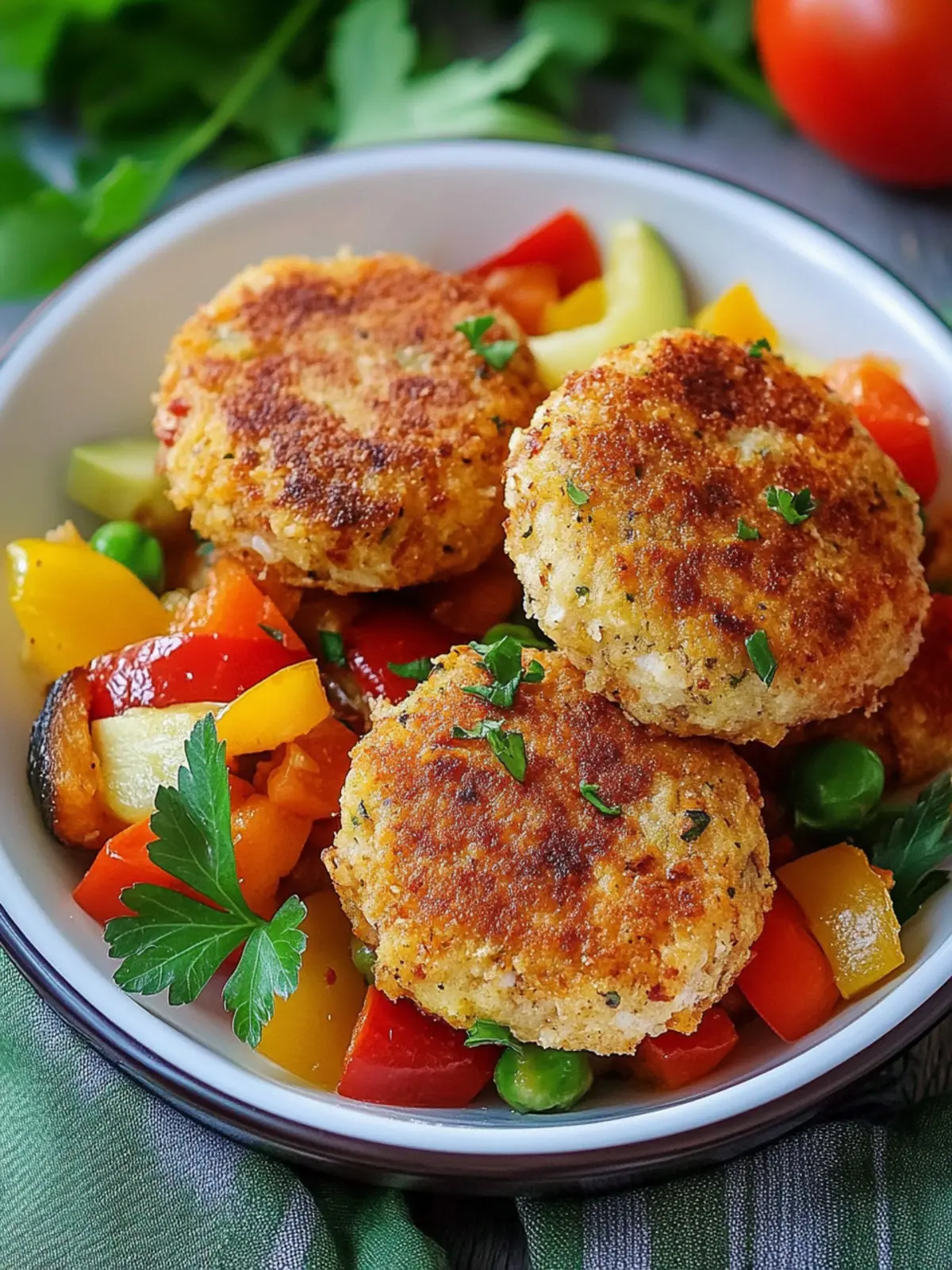 Irresistible Baked Chicken Patties and Veggies for Easy Dinners 3 Baked Chicken Patties/Kotletki and Veggies