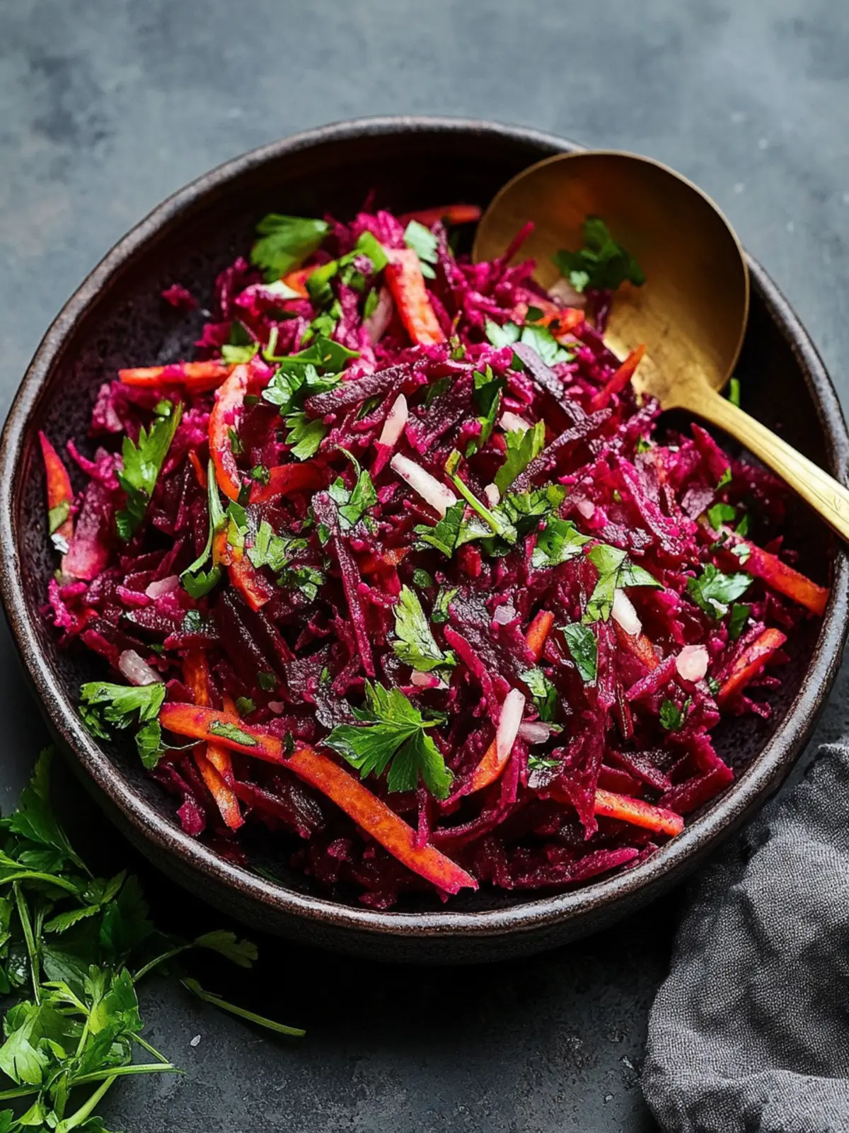 Vibrant Grated Beet Salad with Fresh Mint Magic 3 Grated Beet Salad