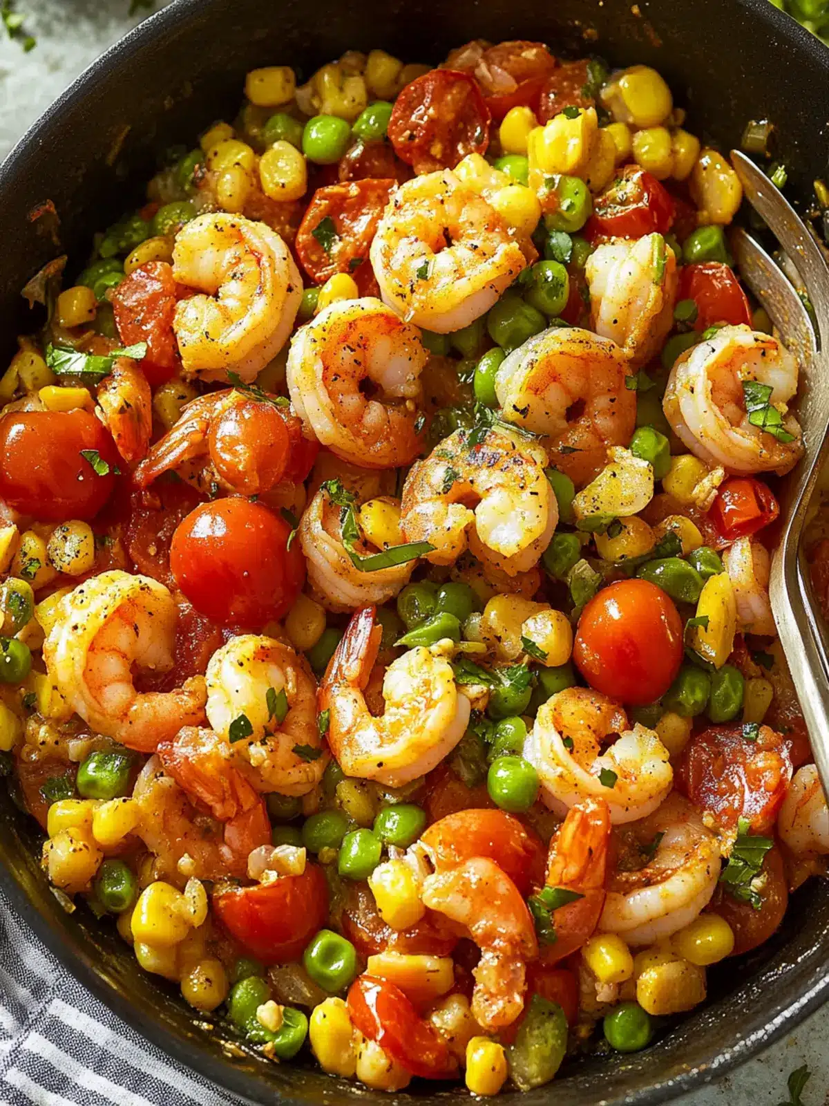 Savory Shrimp & Tomato Succotash Skillet for Easy Weeknight Meals 5 Shrimp & Tomato Succotash Skillet