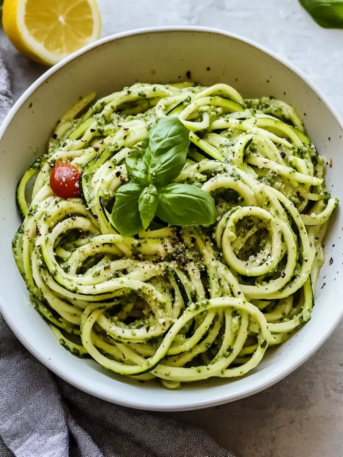 Delicious Pesto Zucchini Noodles Ready in Just 25 Minutes 3 Pesto Zucchini Noodles