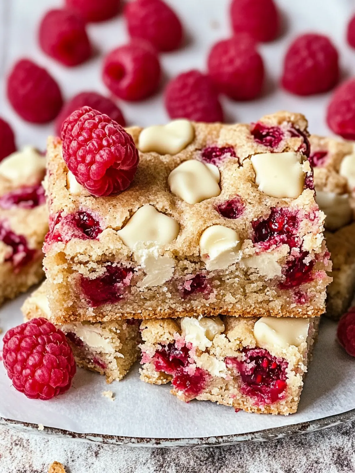 Raspberry White Chocolate Blondies You’ll Crave Daily 5 Raspberry White Chocolate Blondies