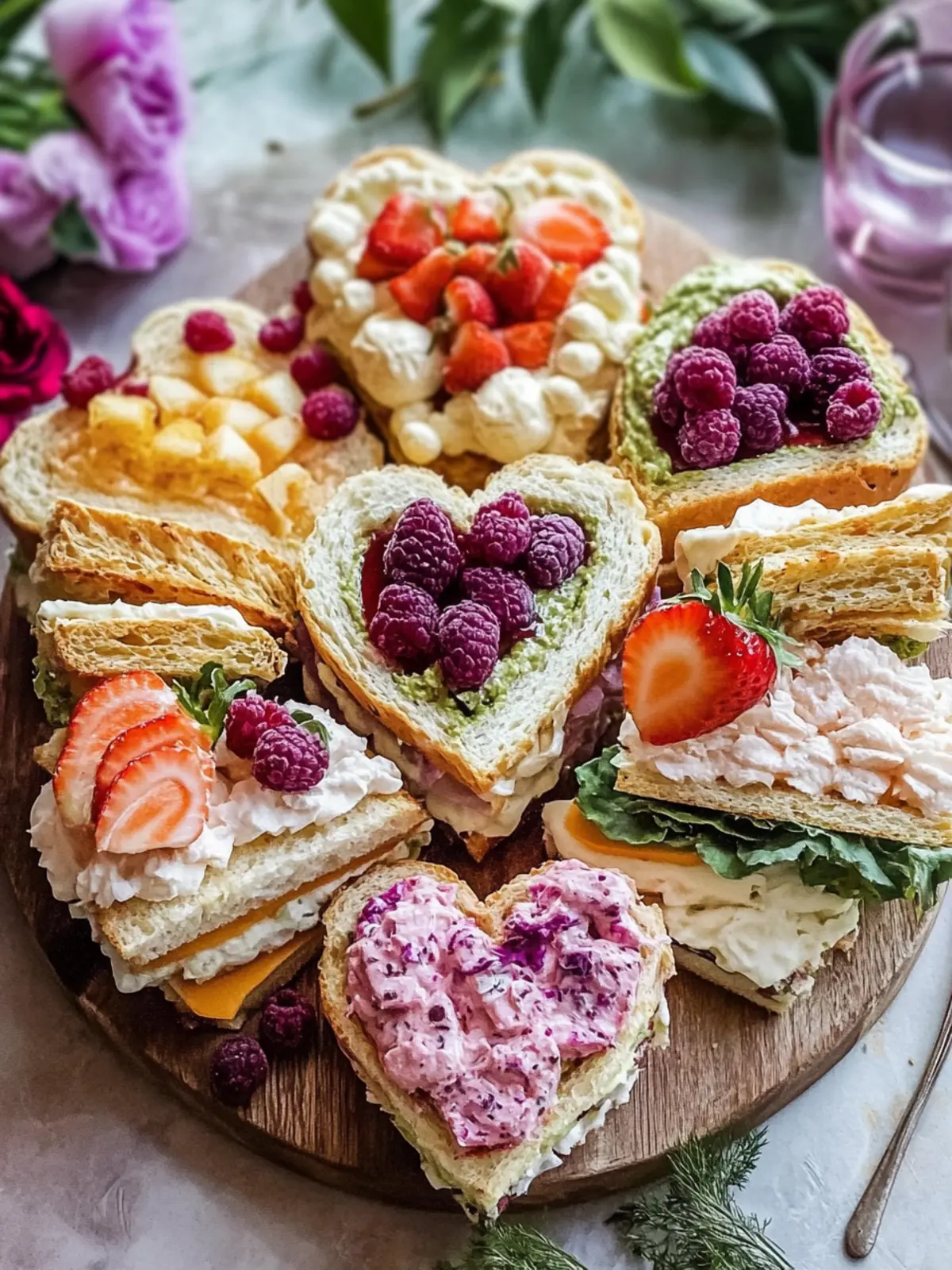 Perfect Galentines Heart-Shaped Tea Sandwich Board You'll Adore 4 Perfect Galentines Heart-Shaped Tea Sandwich Board