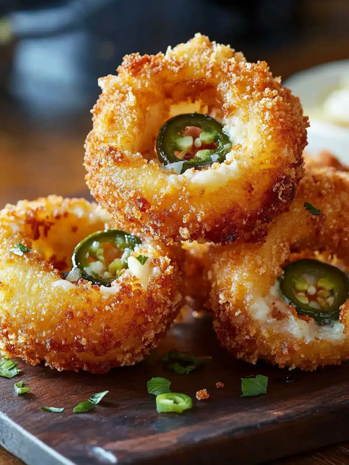 Irresistible Jalapeño Popper Stuffed Onion Rings Recipe Everyone Loves 2 Jalapeño Popper Stuffed Onion Rings Recipe