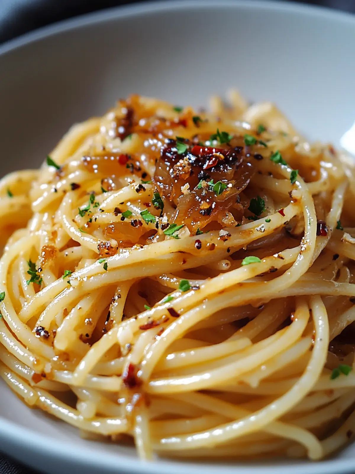 Transform Your Dinner with Caramelized Onion Pasta and Chili Oil 3 Caramelized Onion Pasta with Chili Oil