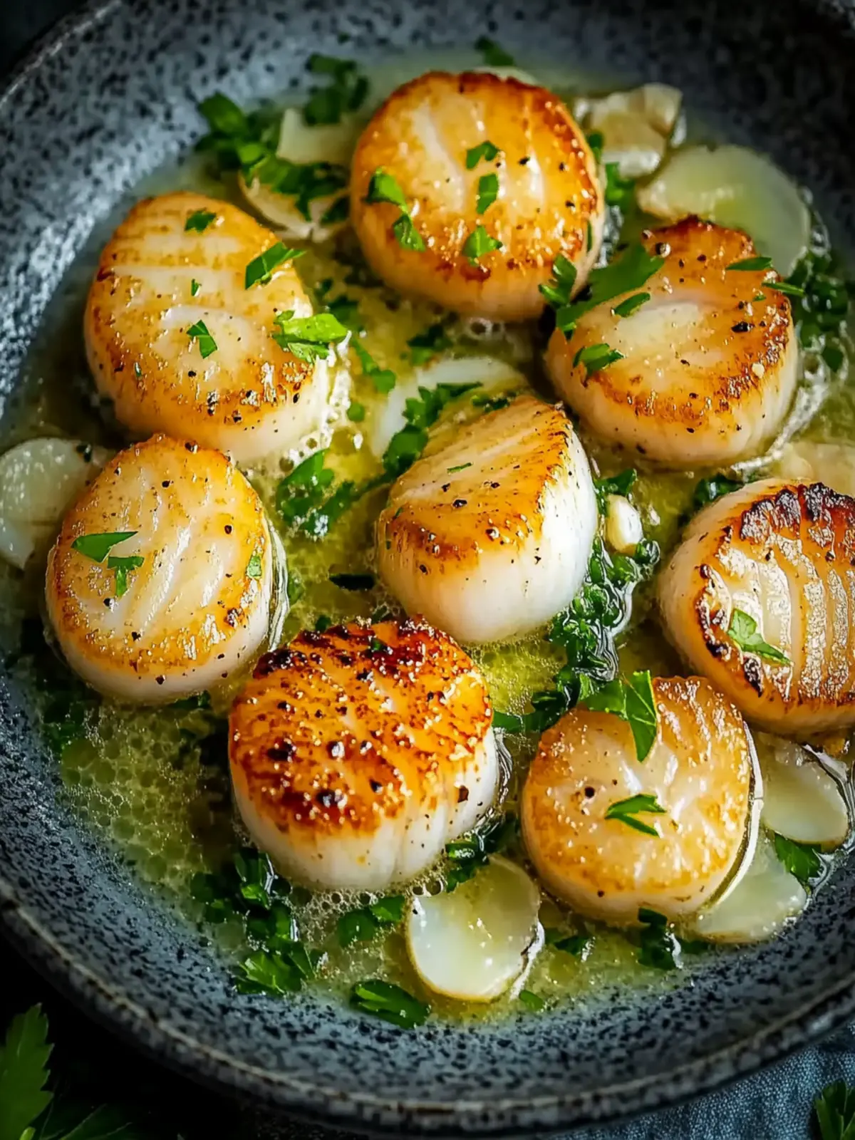 Seared Scallops in Zesty Lemon Butter: A Quick Gourmet Delight 2 Seared Scallops