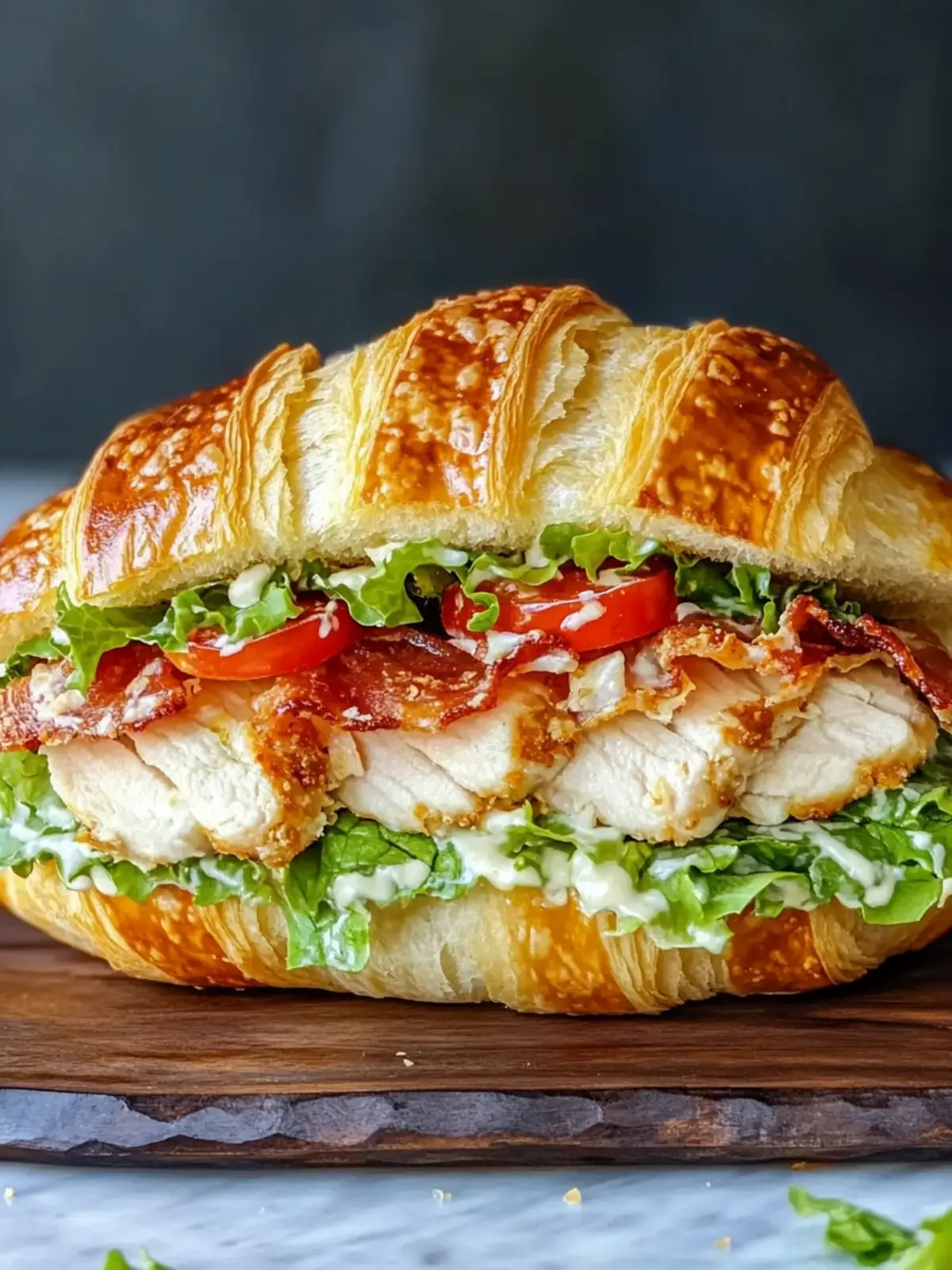 Savory Chicken Caesar Croissant Sandwich You’ll Crave Daily 2 Chicken Caesar Croissant Sandwich