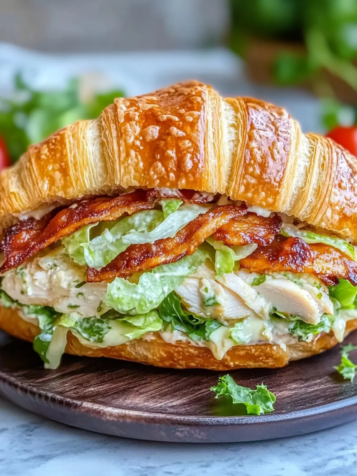 Savory Chicken Caesar Croissant Sandwich You’ll Crave Daily 4 Chicken Caesar Croissant Sandwich