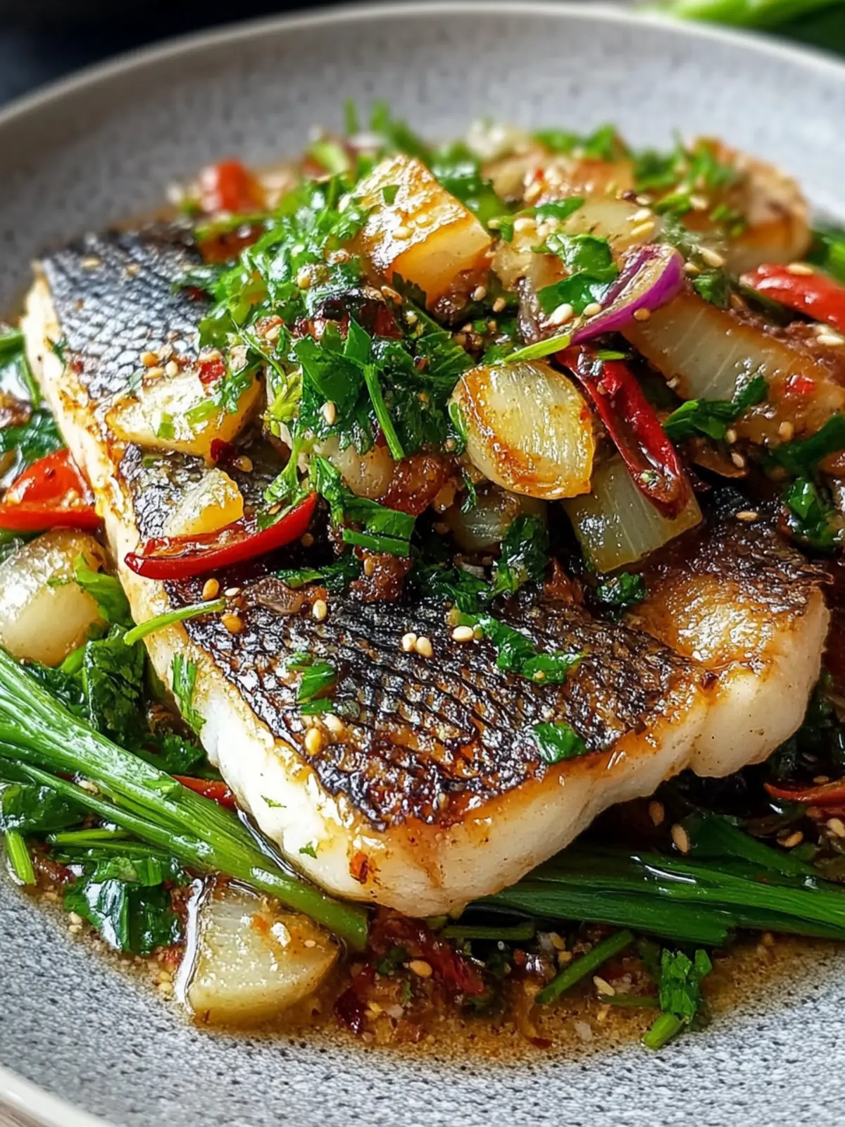 Savory Ginger Onion Fried Sea Bass for Flavor-Packed Dinners 3 Ginger Onion Fried Sea Bass