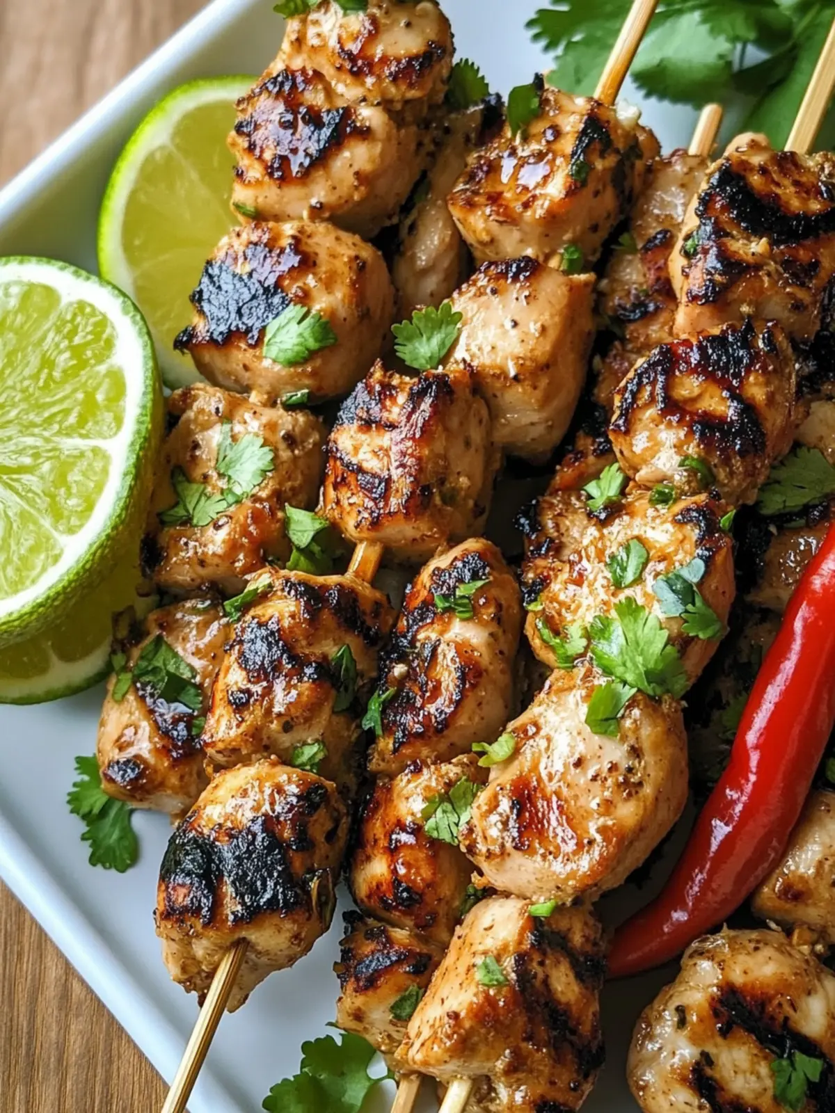 Mouthwatering Grilled Thai Coconut Chicken Skewers Recipe 2 Grilled Thai Coconut Chicken Skewers