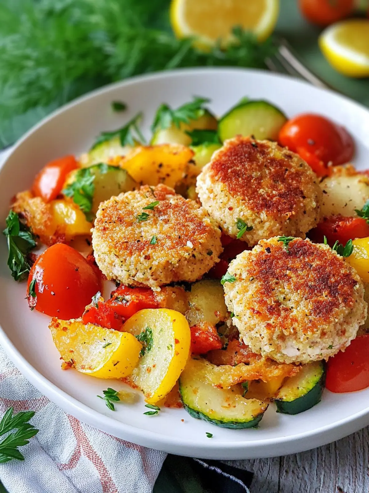Irresistible Baked Chicken Patties and Veggies for Easy Dinners 5 Baked Chicken Patties/Kotletki and Veggies