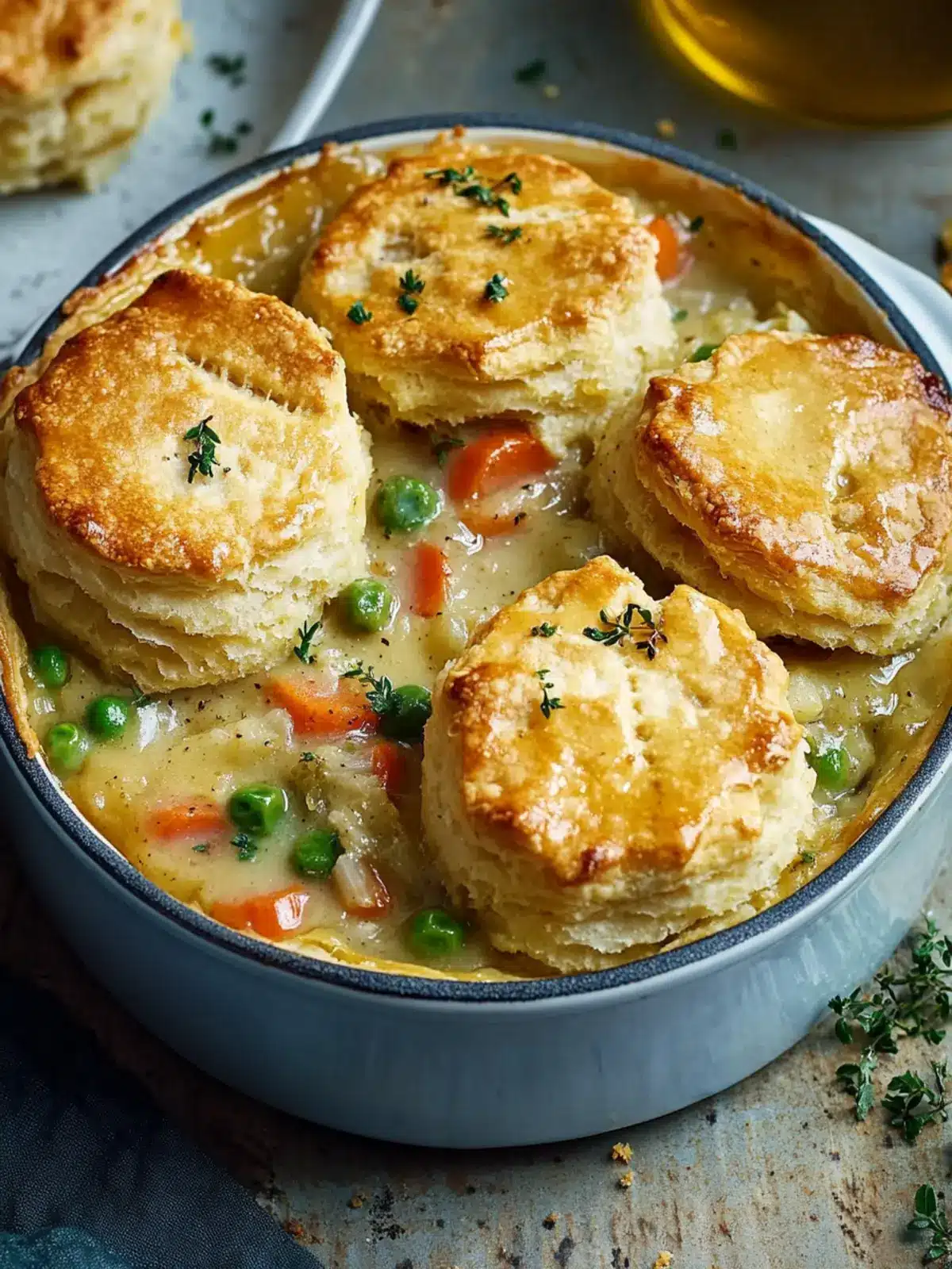 Mouthwatering Savory Breakfast Pot Pie with Honey Butter Biscuit 4 Savory Breakfast Pot Pie with Honey Butter Biscuit