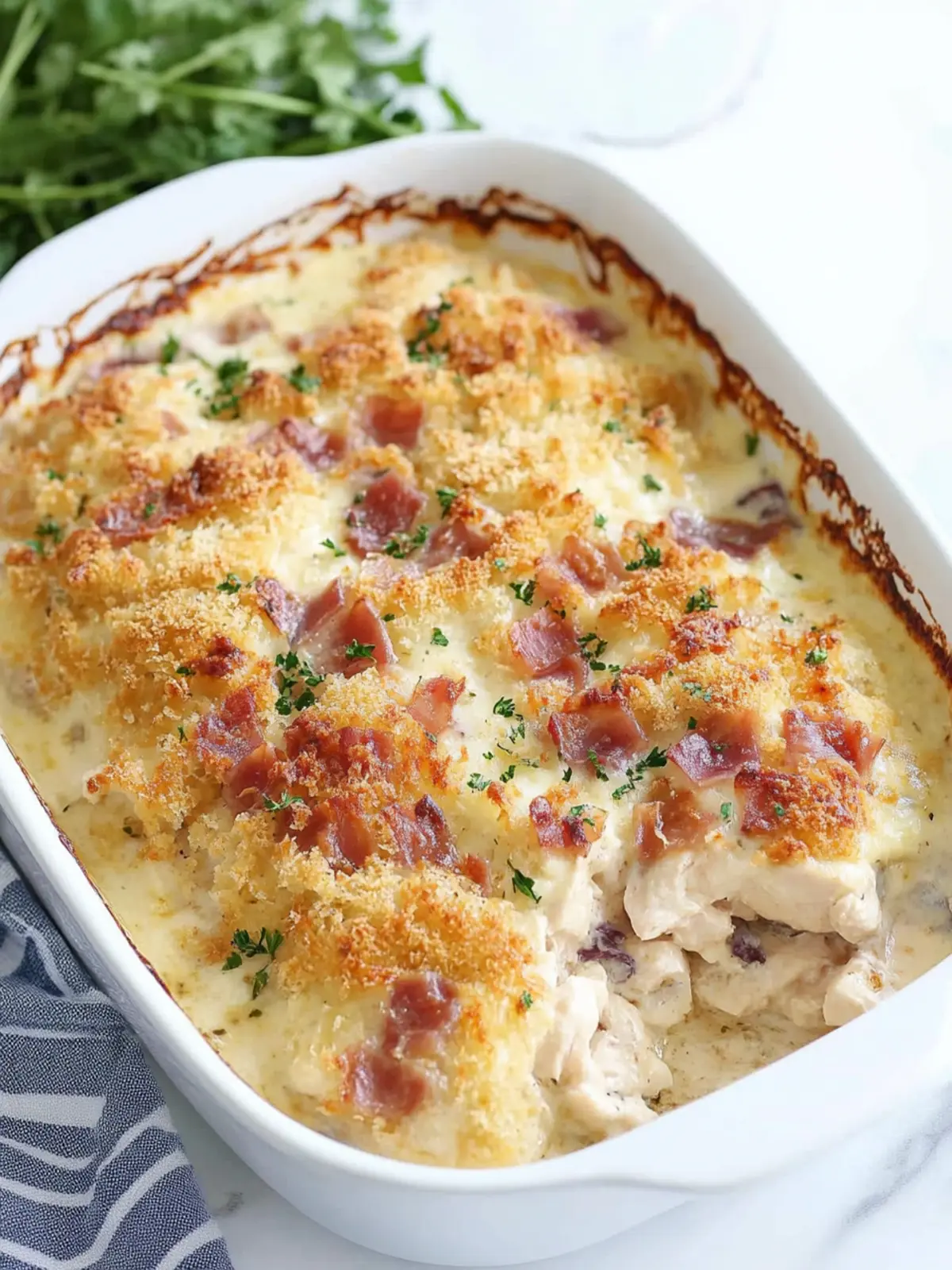 Keto Chicken Cordon Bleu Casserole That's Pure Comfort Food 2 Keto Chicken Cordon Bleu Casserole