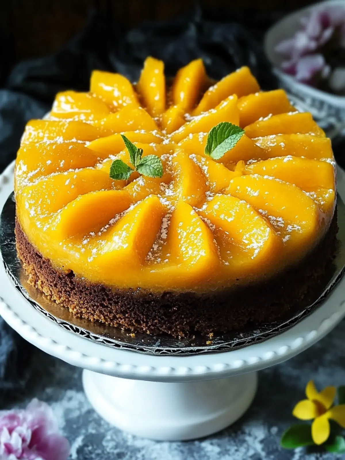 Irresistible Mango Upside Cake with Coconut Cream Delight 3 Mango Upside Cake