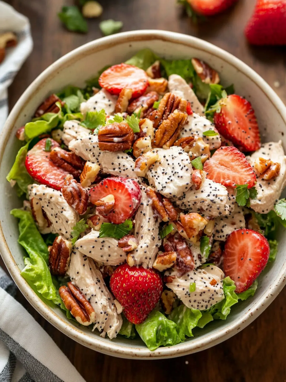 Savory Strawberry Poppy Seed Pecan Chicken Salad Delight 2 Strawberry Poppy Seed Pecan Chicken Salad