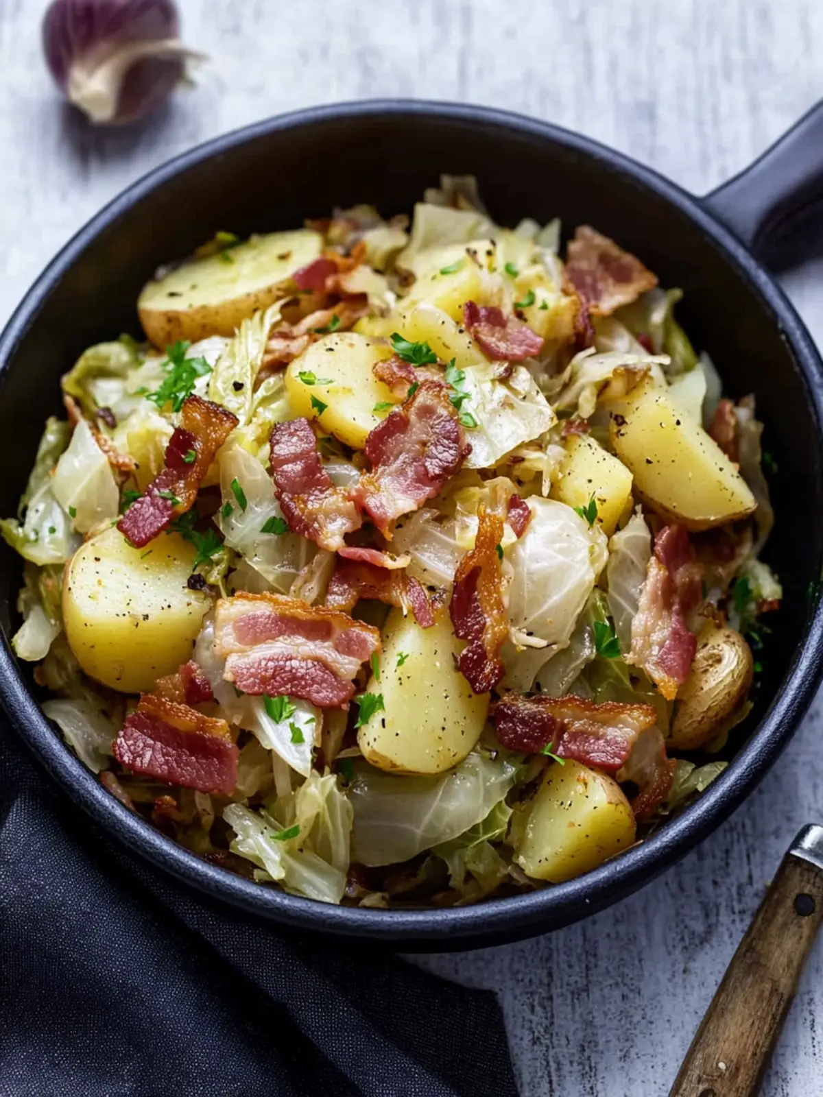 Delicious Cabbage & Potatoes with Bacon for Cozy Nights 4 Cabbage & Potatoes with Bacon