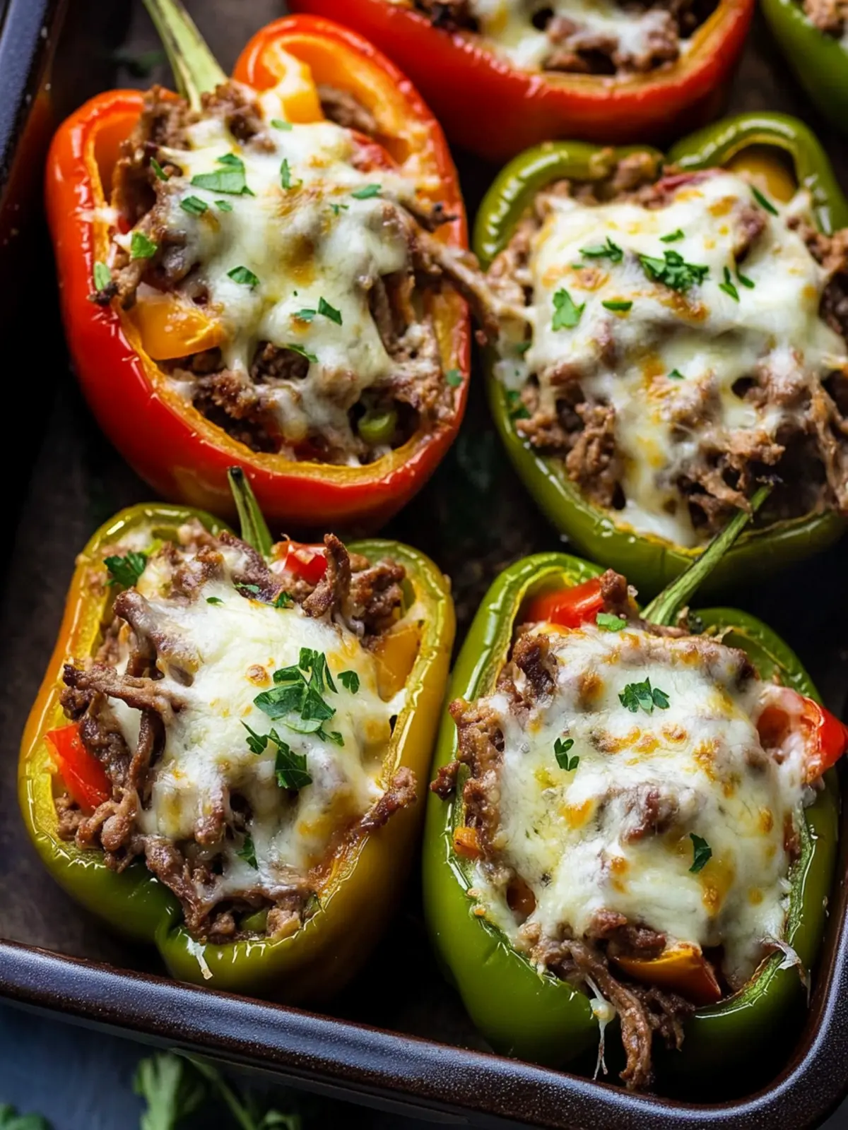 Philly Cheesesteak Stuffed Peppers: A Flavorful Twist on Dinner 5 Philly Cheesesteak Stuffed Peppers