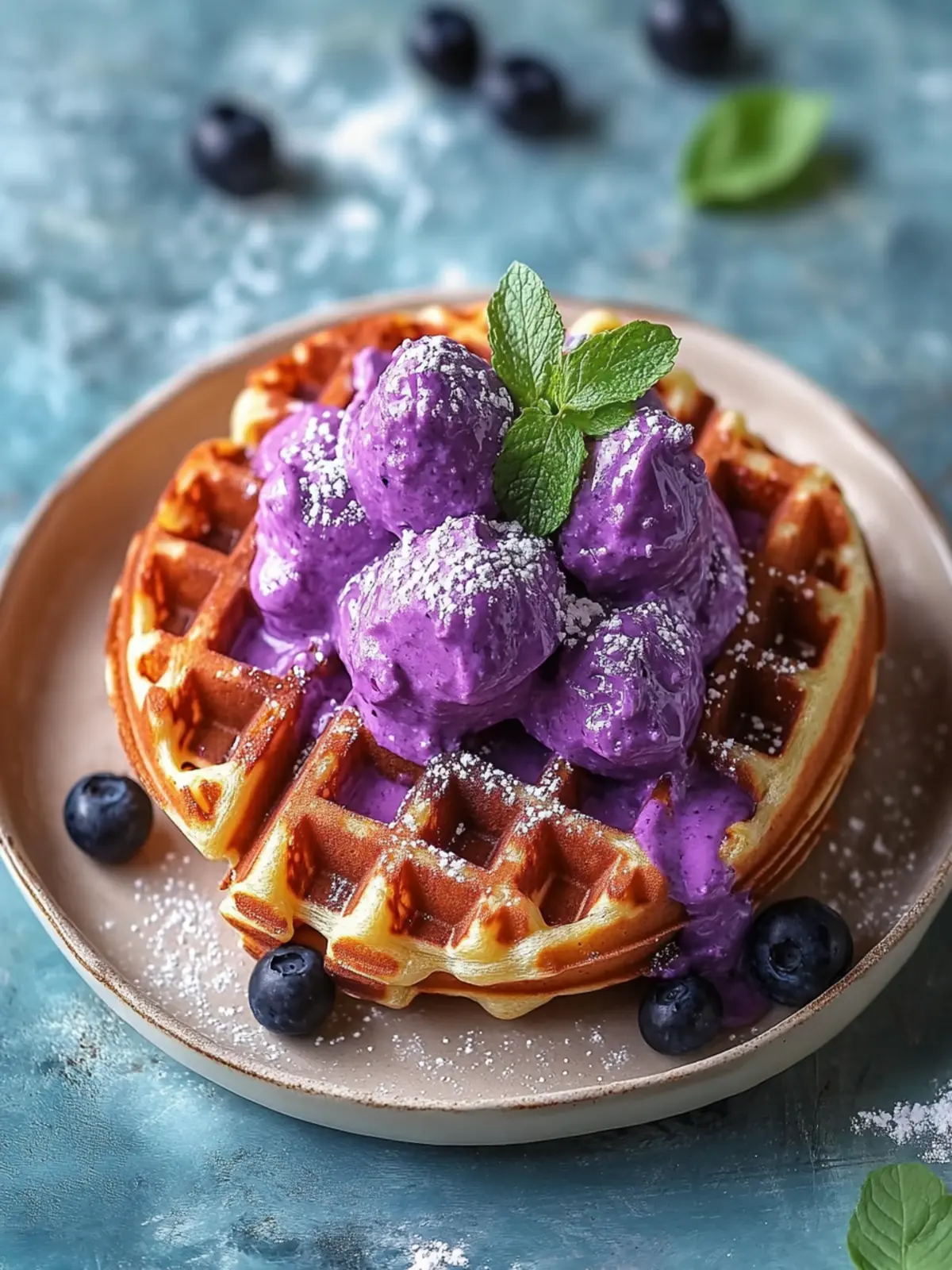 Crispy Ube Waffles That Will Brighten Your Weekend Mornings 2 Crispy Ube Waffles