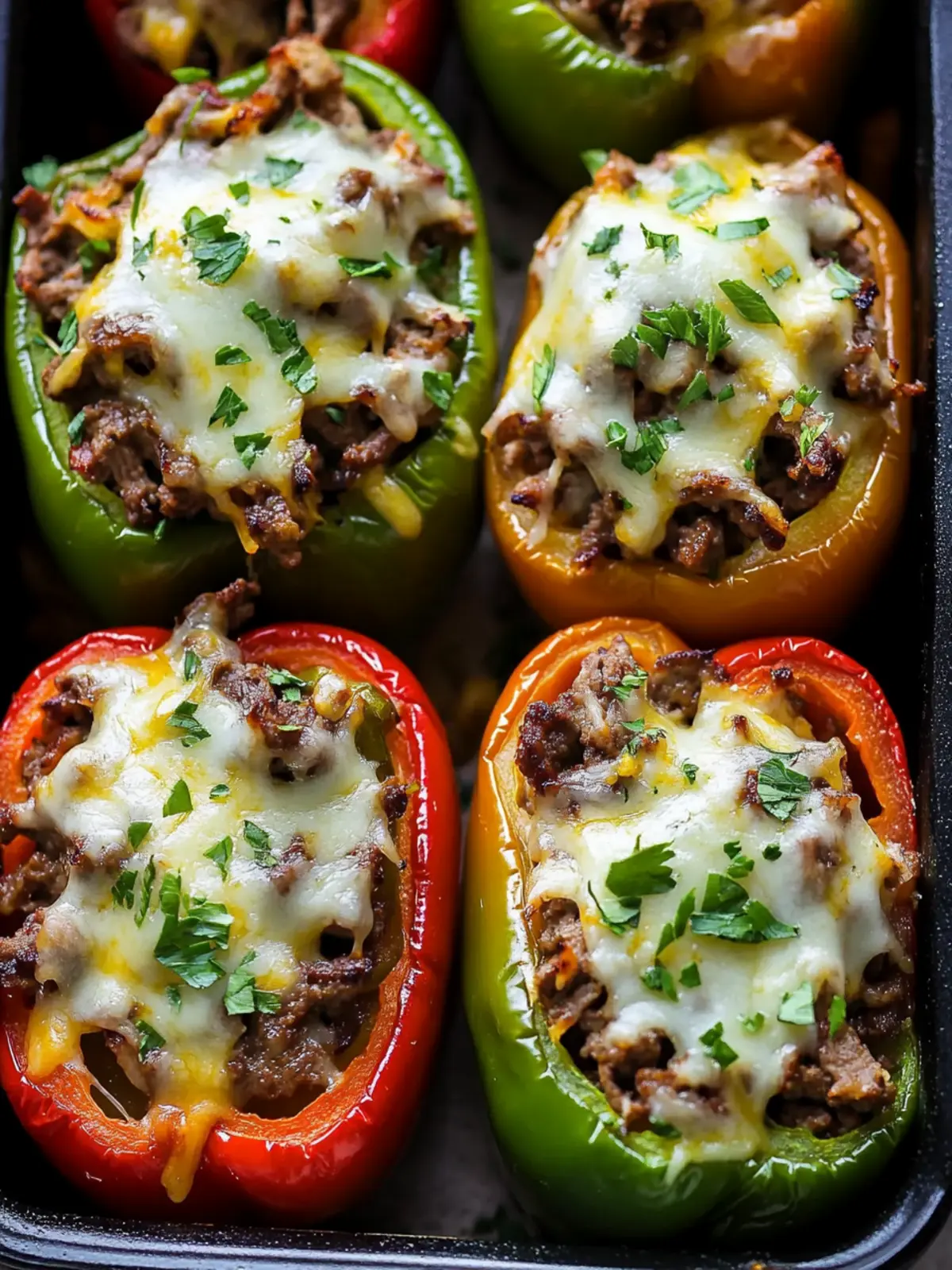 Philly Cheesesteak Stuffed Peppers: A Flavorful Twist on Dinner 3 Philly Cheesesteak Stuffed Peppers