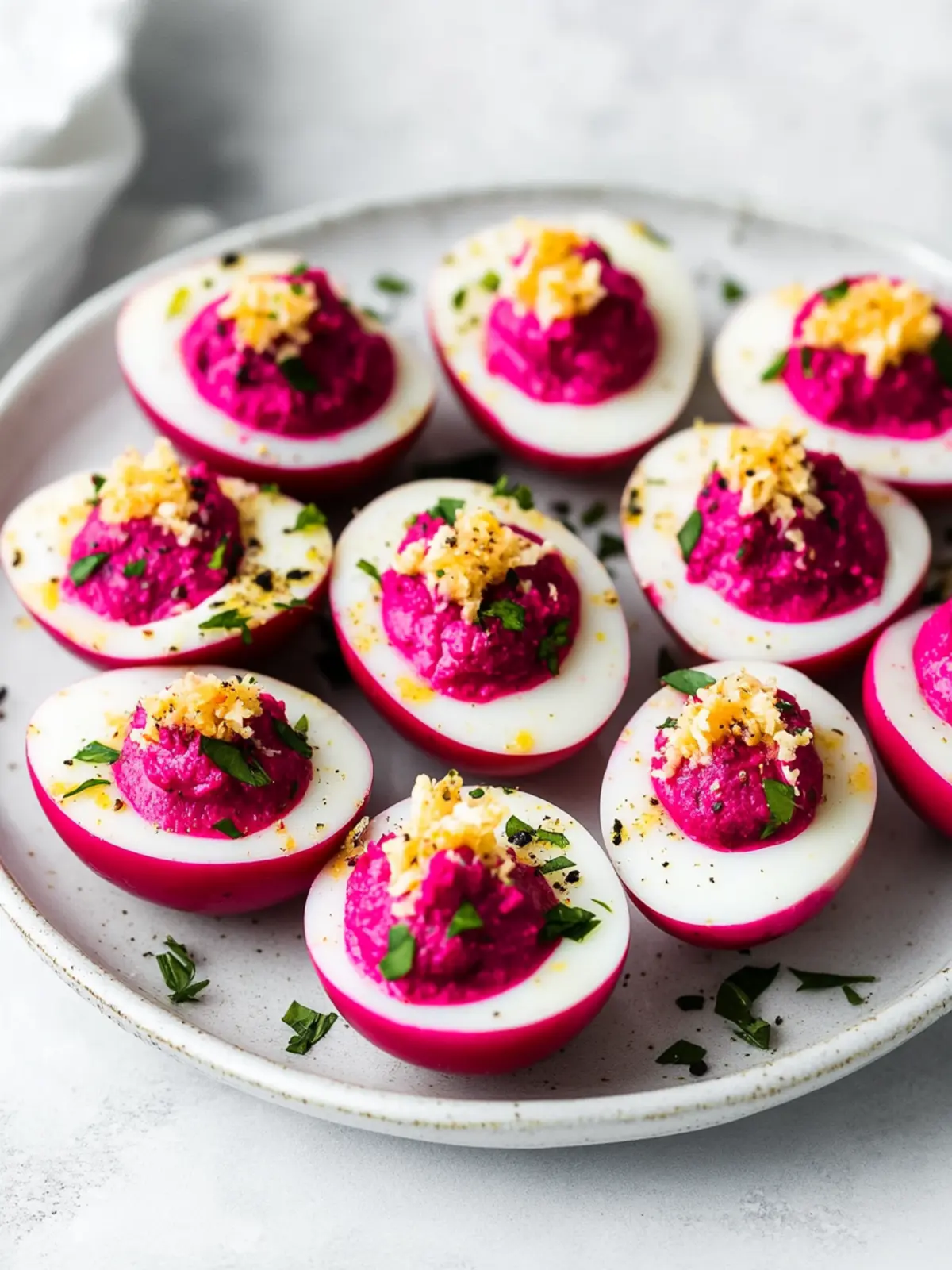 Beet Pickled Deviled Eggs for a Colorful Party Treat 4 Beet Pickled Deviled Eggs