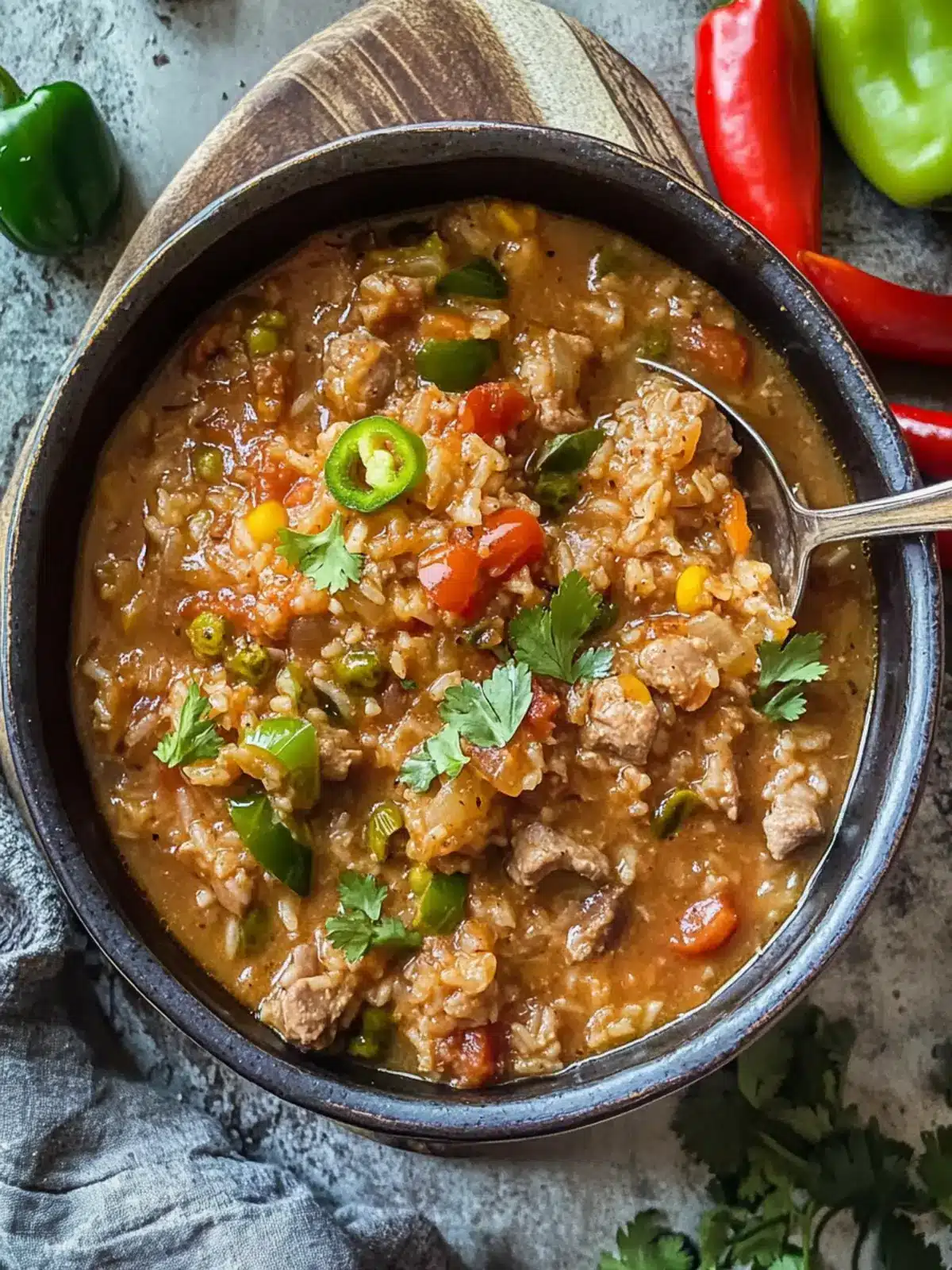 Savory Grandma's Chili Verde Perfect with Fluffy Spanish Rice 2 Grandma’s Chili Verde and Spanish Rice