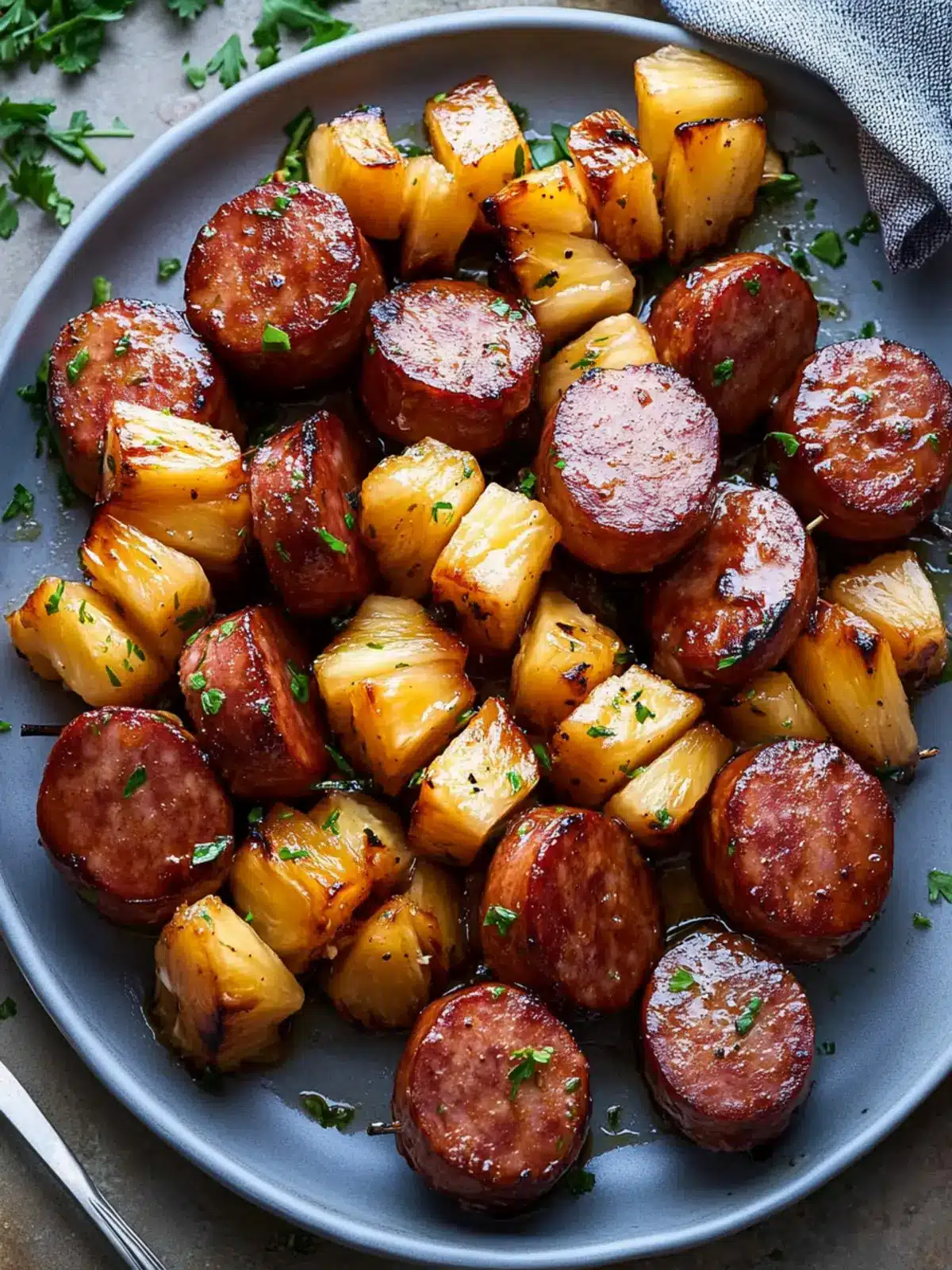 Savory Pineapple Hasselback Kielbasa Bites for Game Day Fun 5 Pineapple Hasselback Kielbasa Bites