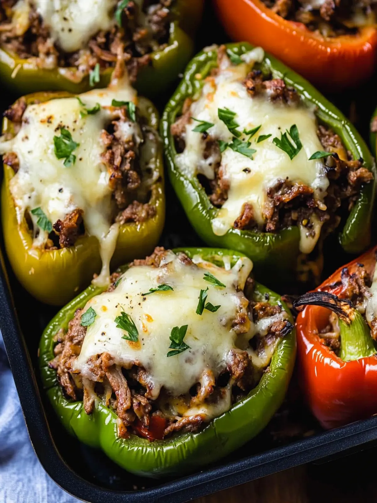 Philly Cheesesteak Stuffed Peppers: A Flavorful Twist on Dinner 2 Philly Cheesesteak Stuffed Peppers