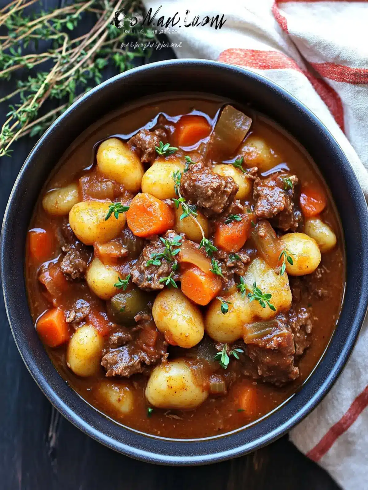 Comforting Potato Gnocchi Beef Stew for Cozy Nights 2 Potato Gnocchi Beef Stew