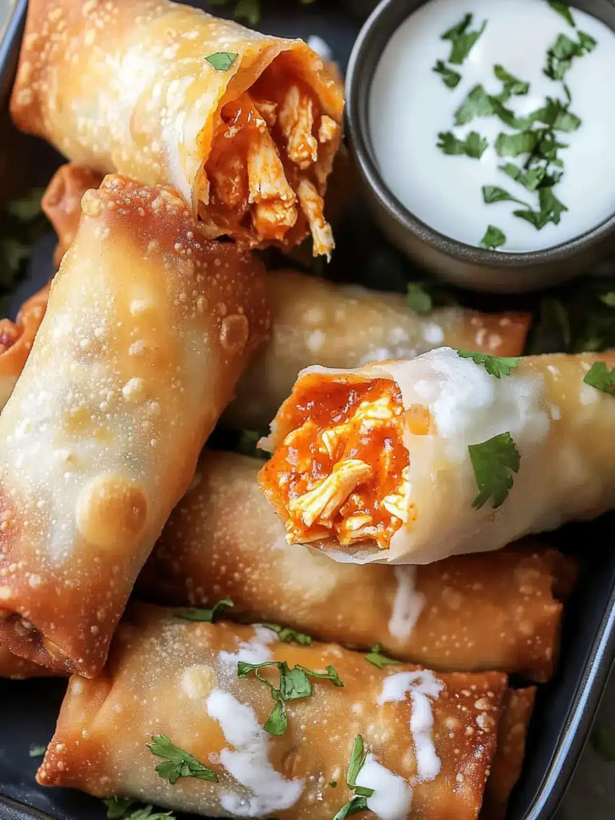 Buffalo Chicken Egg Rolls: A Spicy Twist on Game Day Snacks 3 Buffalo Chicken Egg Rolls