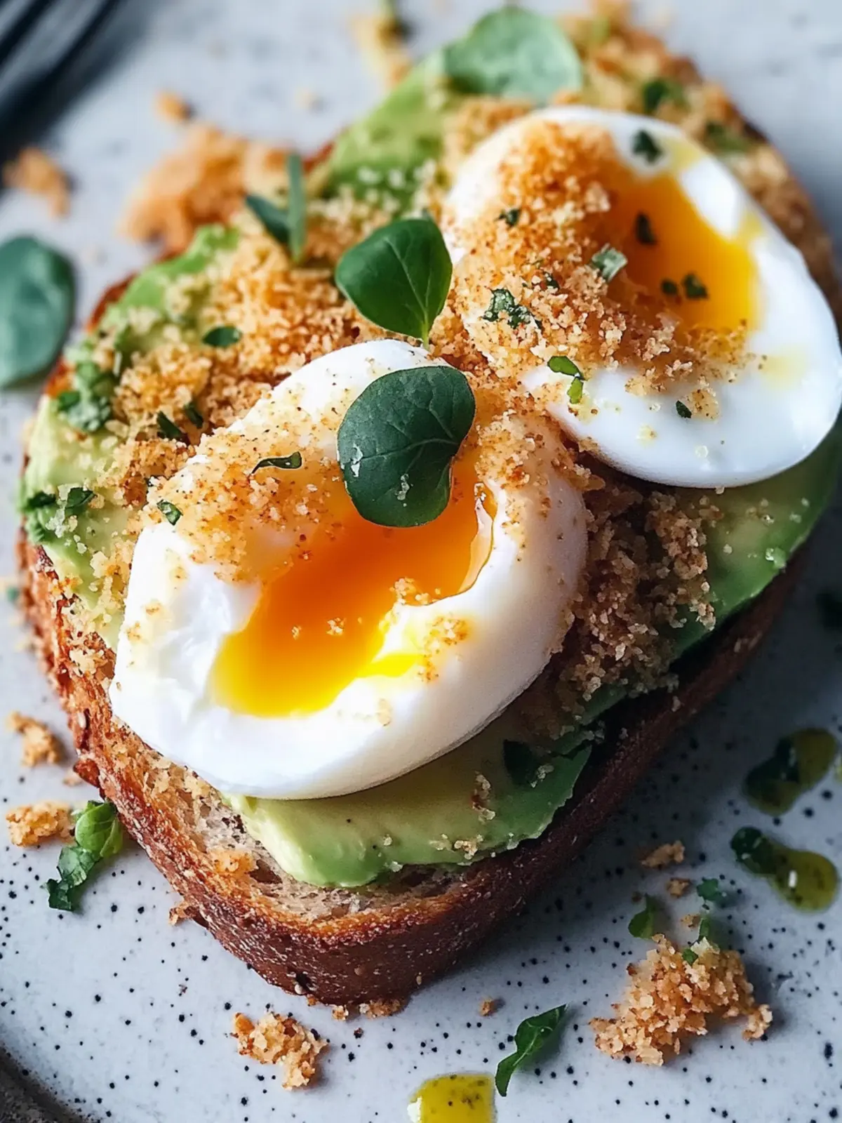 Crispy Panko Crumbed Poached Eggs on Avocado Toast Bliss 3 Crispy Panko Crumbed Poached Eggs on Avocado Toast