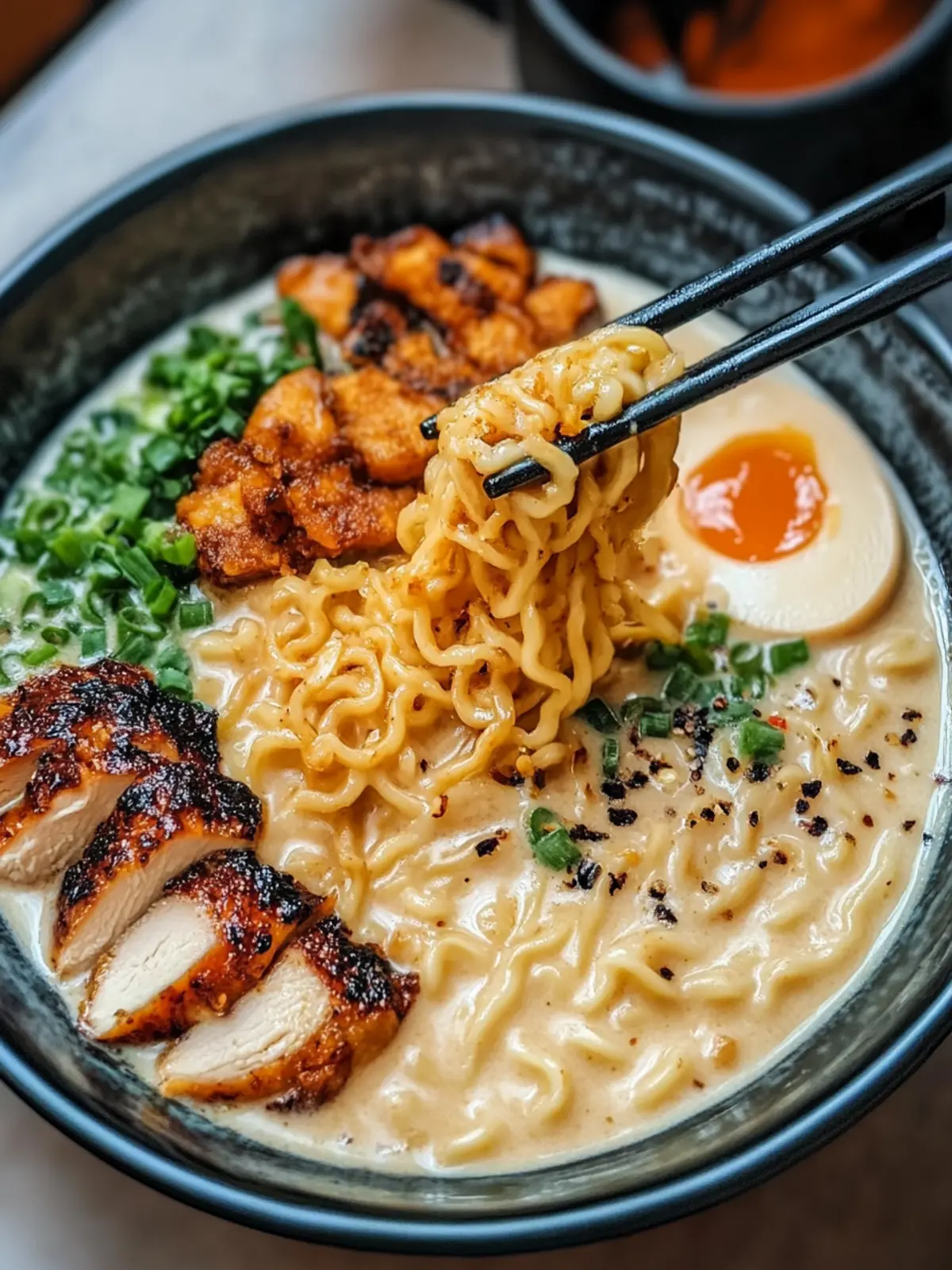 Creamy Garlic Chicken Ramen That Warm Your Soul 3 Chicken Ramen with Creamy Garlic Sauce