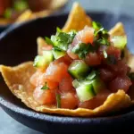 Spicy Tuna Tartare on Crispy Wonton Chips for a Flavorful Feast 9 Spicy Tuna Tartare on Crispy Wonton Chips